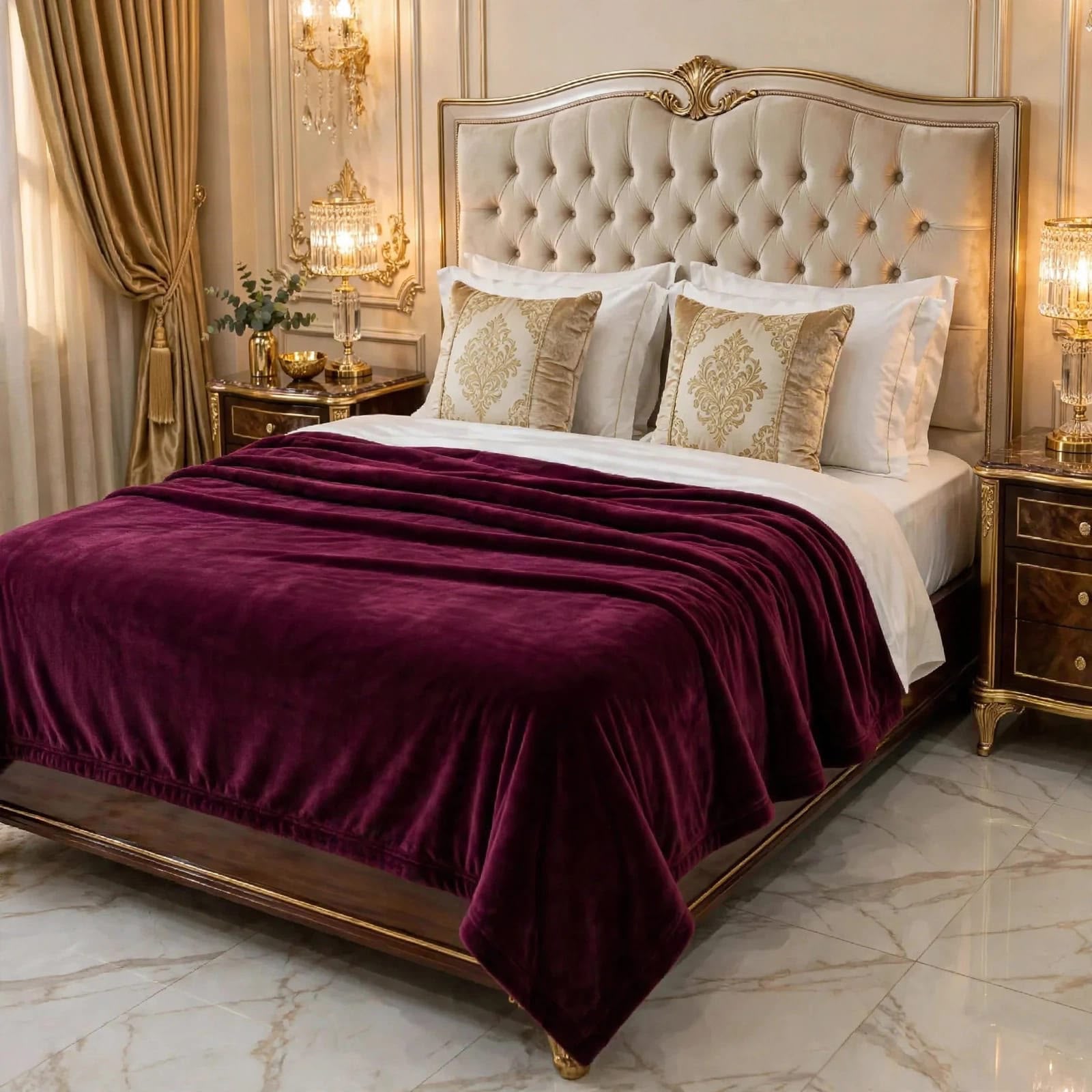 Luxury AC Blanket - Double Bed - Maroon
